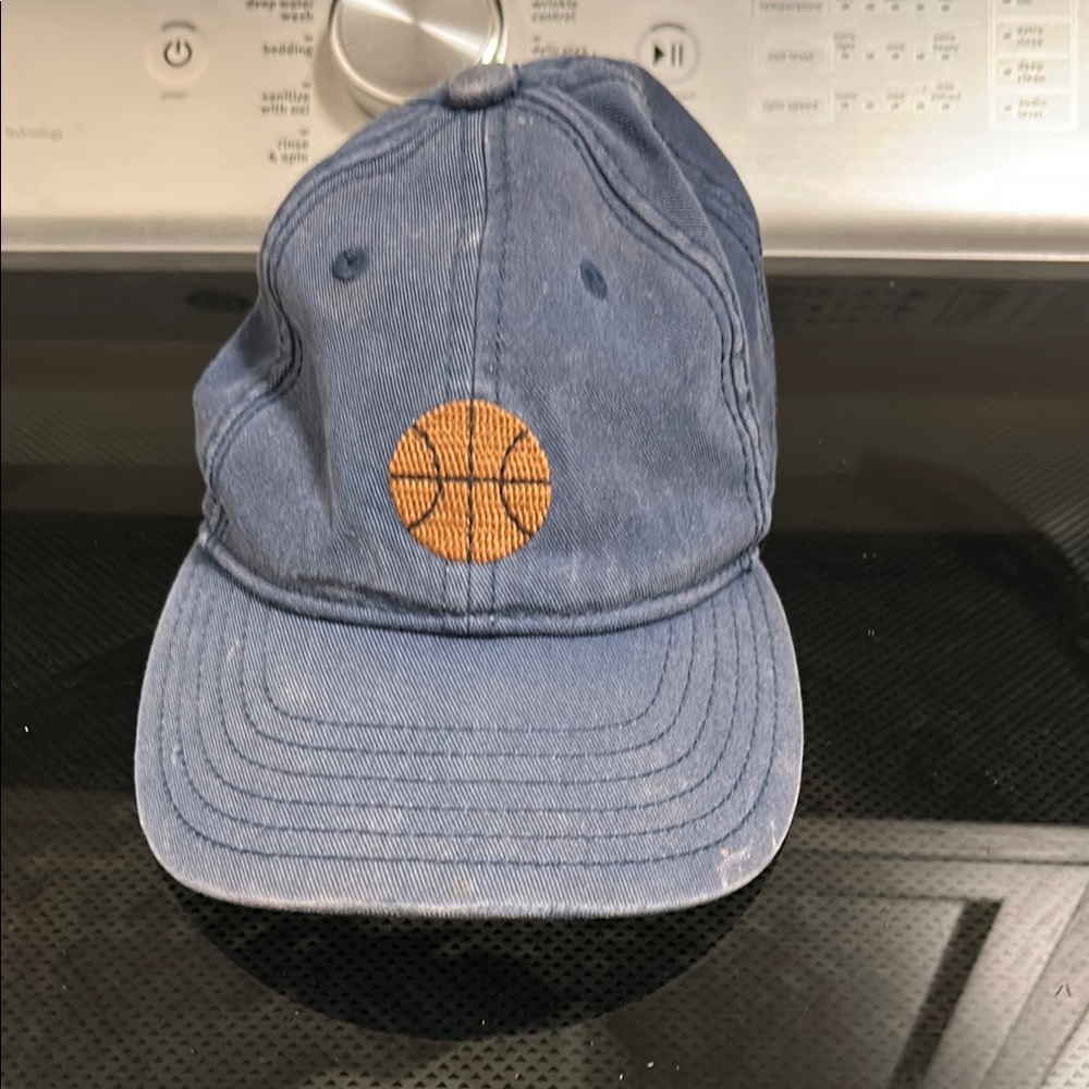 Blue Cap with Basketball Embroidery